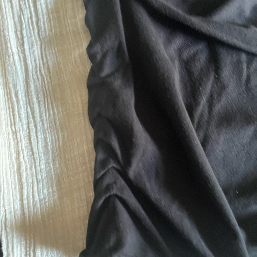 Theory Elegant Black Ruched Long Sleeve Top - Picture 5 of 6